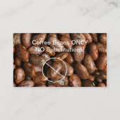 Carte De Fidélité Funny Espresso Punch Card Coffee Beans (Dos)