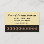 Carte De Fidélité Funny Espresso Punch Card Coffee Beans (Devant)