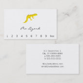Carte De Fidélité Gecko de léopard (Devant / Derrière)