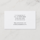 Carte De Fidélité Gecko de léopard (Dos)