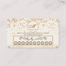 Girly Luxury Gold Glittery Monogramme Beauté Salon