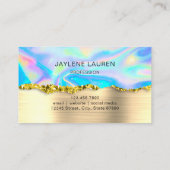 Carte de fidélité Glam Abstrait Faux Holographique (Dos)