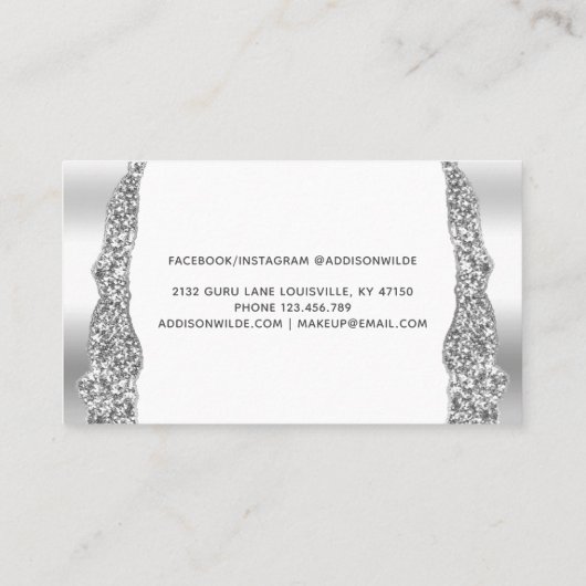 Carte de fidélité Glam Parties scintillant en arge (Dos)