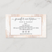 Carte De Fidélité Glam Script Rose Gold Confetti Rain Nomination (Dos)