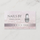 carte de fidélité glittery bokeh brillant vernis à (Devant)