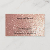 carte de fidélité glittery bokeh brillant vernis à (Dos)