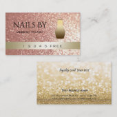 carte de fidélité glittery bokeh brillant vernis à (Devant / Derrière)