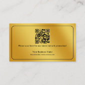 Carte De Fidélité Gold Coffee Cup QR Code Ajouter votre logo (Dos)