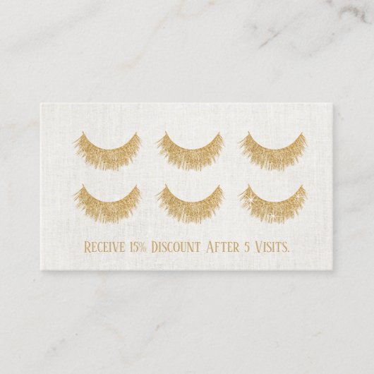 Carte de fidélité | Gold Eyelash Extensions Lash B (Devant)