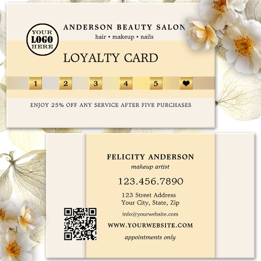 Carte de fidélité Gold Ivory Chic