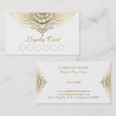 Carte de fidélité Gold Lace Paisley Mandala (Devant / Derrière)