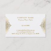 Carte de fidélité Gold Lace Paisley Mandala (Dos)