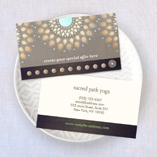Carte De Fidélité Gold Mandala Yoga 10 Classe Punch Loyauté