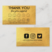 Carte de fidélité Gold Maquillage (Devant / Derrière)