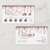 Carte de fidélité Gold Maquillage de goutte de bea (Devant / Derrière)