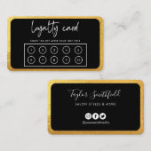 Carte de fidélité Gold Modern (Devant / Derrière)