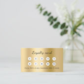 Carte De Fidélité Gold qr code business logo (Debout devant)