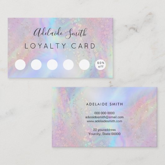 carte de fidélité gradients abstraits (Devant / Derrière)