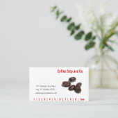 Carte De Fidélité Grains de café (Debout devant)