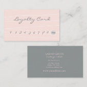 Carte De Fidélité Gray Blush Élégant (Devant / Derrière)