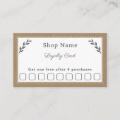 Carte de fidélité Gray, Kraft et Rustique (Devant)