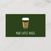 Carte de fidélité Green Editable Coffee House Timb (Devant)