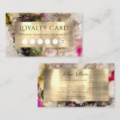 Carte de fidélité Green Pink et Gold Foil (Devant / Derrière)