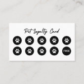 Carte De Fidélité Grossissement de chien (Dos)