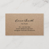 Carte De Fidélité Hair Stylist Ciseaux Rustique Loyalty Punch (Dos)