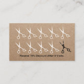 Carte De Fidélité Hair Stylist Ciseaux Rustique Loyalty Punch (Devant)