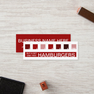 Carte De Fidélité HAMBURGERS appréciation de la clientèle (carrés mo