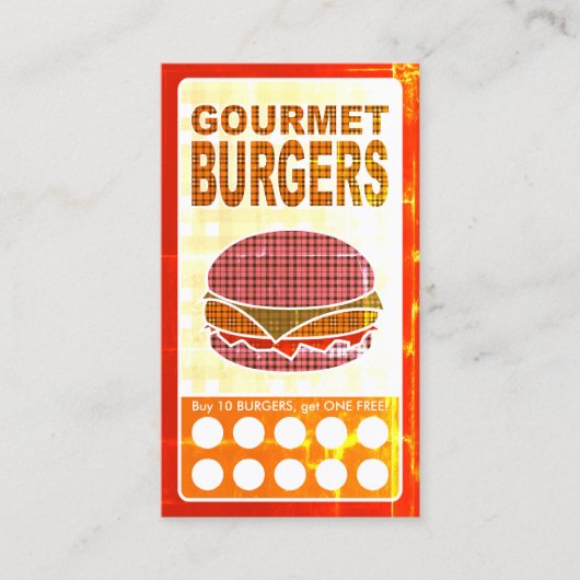 Carte De Fidélité hamburgers plaid (Devant)