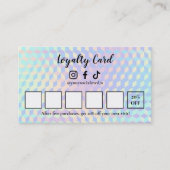 Carte De Fidélité Holographic Lash Technician Loyalty Card (Devant)