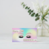 Carte De Fidélité Holographie de Faux Lashes Glittery (Debout devant)