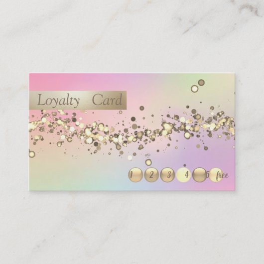 Carte de Fidélité Holographique Confettis de Style (Devant)