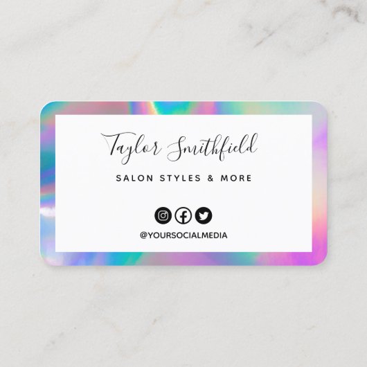 Carte de fidélité Holographique Faux (Dos)