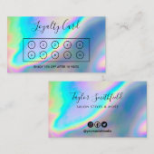 Carte de fidélité Holographique Faux personnalisée (Devant / Derrière)