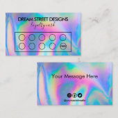 Carte de fidélité Holographique Faux personnalisée (Devant / Derrière)