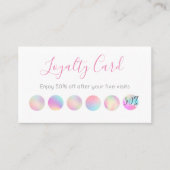 Carte de fidélité Holographique Iridescente (Devant)