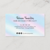 Carte de fidélité Holographique Maquillage Artiste (Dos)