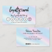 Carte de fidélité Holographique Maquillage Artiste (Devant / Derrière)