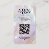 Carte de fidélité Holographique moderne Pearl rose (Dos)