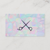 Carte De Fidélité Holographique rétro géométrique | Modèle de cheveu (Dos)