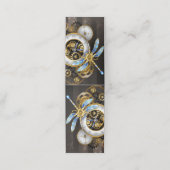 Carte De Fidélité Horloge à vapeur avec libellule mécanique (Extérieur déplié)