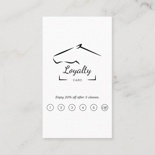 Carte De Fidélité Horse Ranch | Ferme à cheval (Devant)