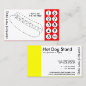Carte De Fidélité hot dog cut out punch cards (Devant / Derrière)