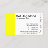 Carte De Fidélité hot dog cut out punch cards (Dos)