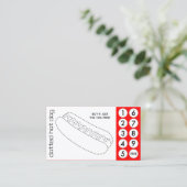 Carte De Fidélité hot dog cut out punch cards (Debout devant)
