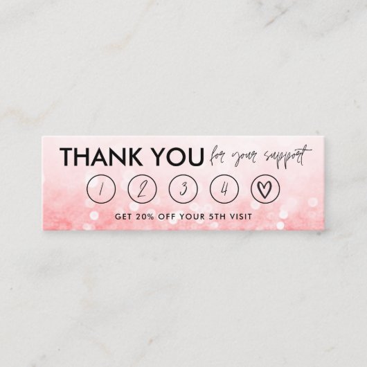 Carte de fidélité Hot Pink Maquillage Merci (Devant)