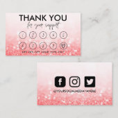 Carte de fidélité Hot Pink Maquillage Merci (Devant / Derrière)